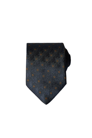 Koyu Lacivert Desenli Kravat