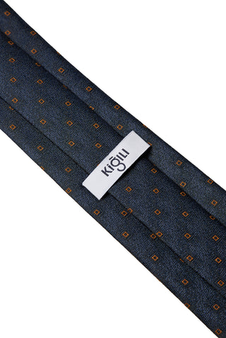  Koyu Lacivert Desenli Kravat