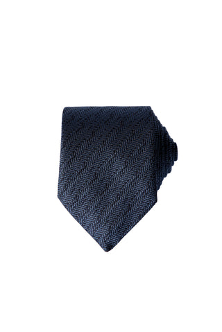  Koyu Lacivert Desenli Kravat