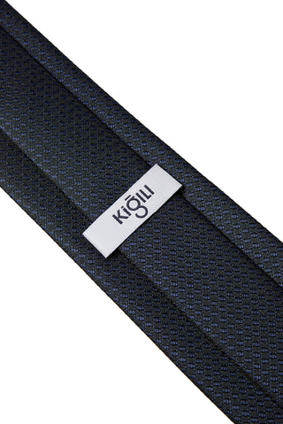  Koyu Lacivert Desenli Kravat