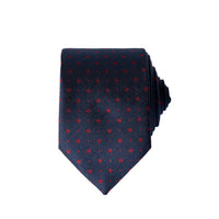 Koyu Lacivert Desenli Kravat