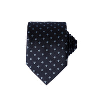 Koyu Lacivert Desenli Kravat