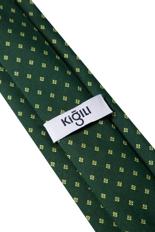  Orman Yeşili Desenli Kravat