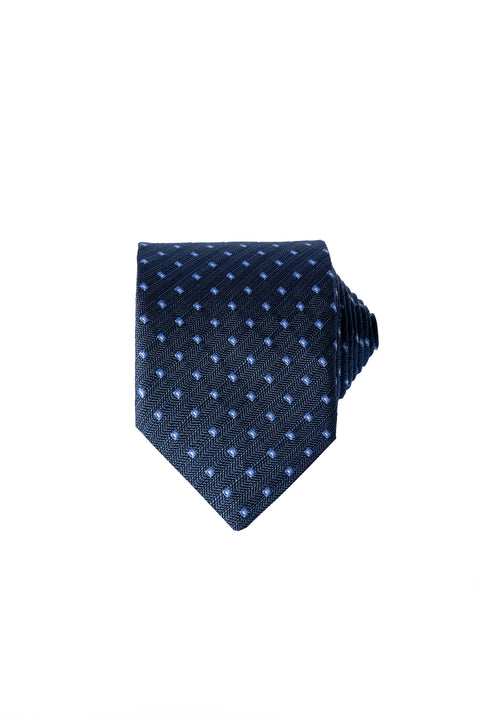 Lacivert Desenli Kravat