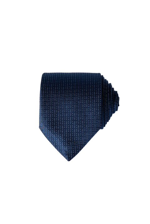 Orta Lacivert Desenli Kravat