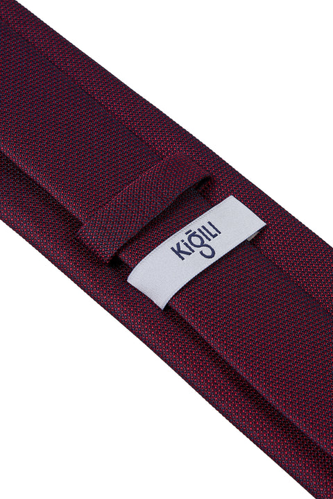 Koyu Bordo İtalyan Desenli Kravat