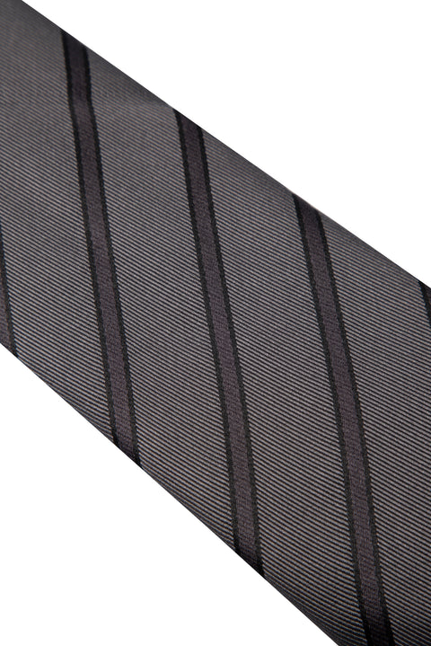 Koyu Füme Desenli Kravat