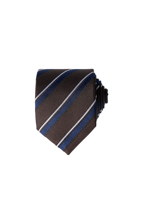 Orta Haki Desenli Kravat