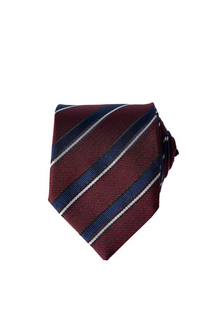  Koyu Bordo Desenli Kravat