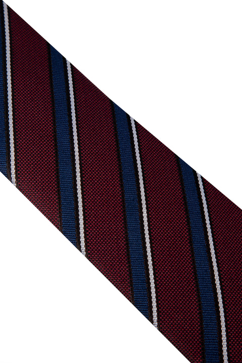 Koyu Bordo Desenli Kravat