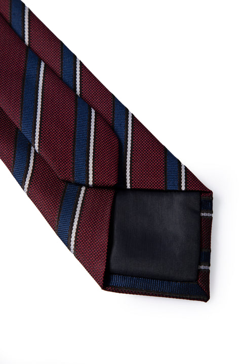 Koyu Bordo Desenli Kravat