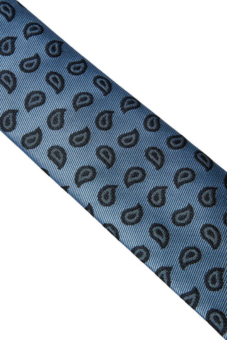  Koyu Mavi  Şal Şal Desenli Kravat