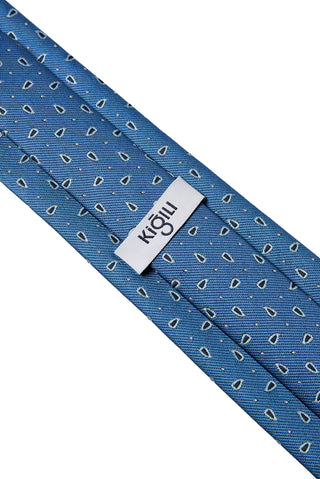  Koyu Mavi  Şal Şal Desenli Kravat
