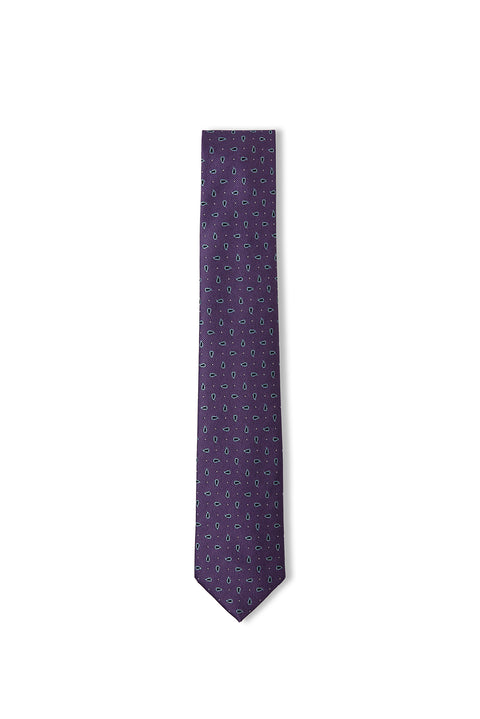 Medium Purple Shawl Scarf Patterned Tie