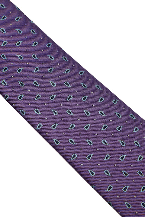 Medium Purple Shawl Scarf Patterned Tie