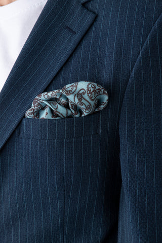  Mavi Şal Desenli Modal Mendil