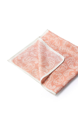  Açık Turuncu Desenli Modal Mendil