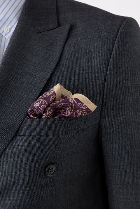 Purple Scarf Patterned Modal Handkerchief