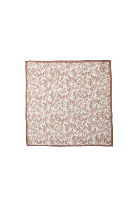Koyu Vizon Desenli Modal Mendil