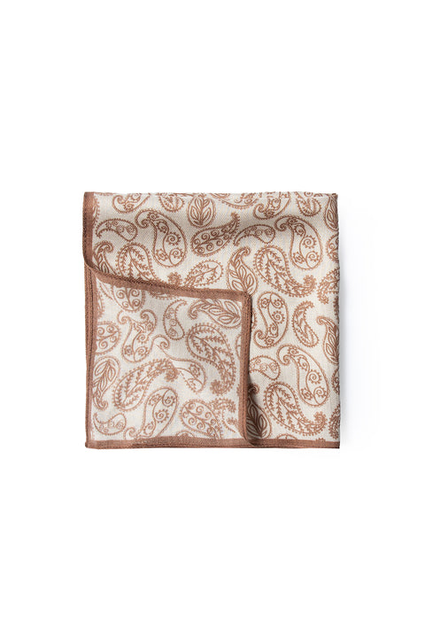 Koyu Vizon Desenli Modal Mendil