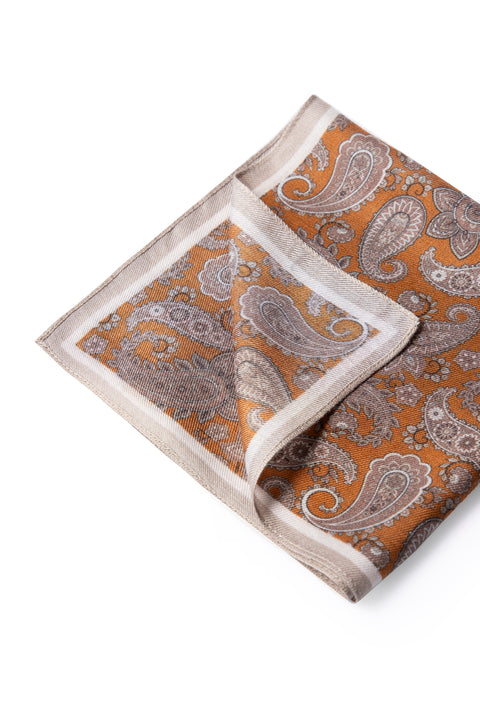 Orta Kahve Desenli Modal Mendil
