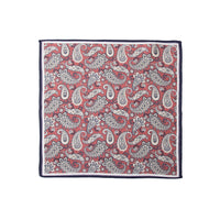 Koyu Kırmızı Desenli Modal Mendil