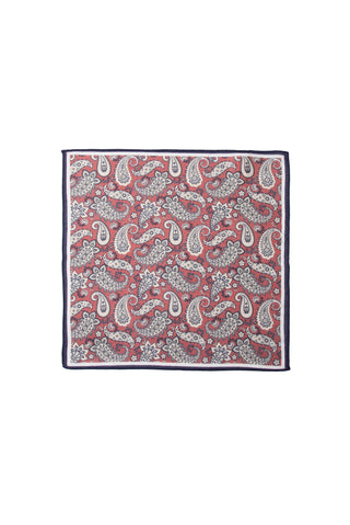  Koyu Kırmızı Desenli Modal Mendil