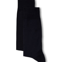 Koyu Lacivert 2'li Pamuklu Likralı Esnek Desenli İnce Çorap Seti