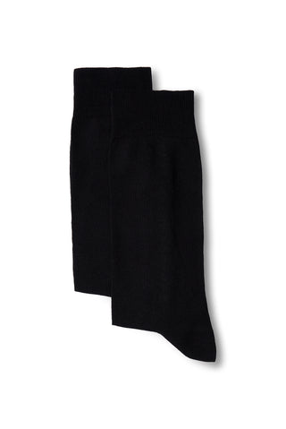  Siyah 2'li Pamuklu Likralı Esnek Desenli İnce Çorap Seti