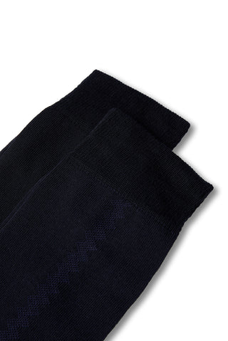  Koyu Lacivert 2'li Pamuklu Likralı Esnek Desenli İnce Çorap Seti