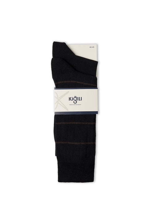 Dark Navy Blue 2-Pack Patterned Socks