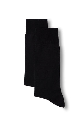  Siyah 2'li Pamuklu Likralı Esnek Desenli İnce Çorap Seti