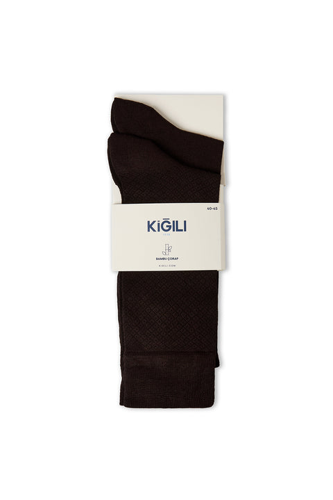 Dark Brown 2-Pack Patterned Socks