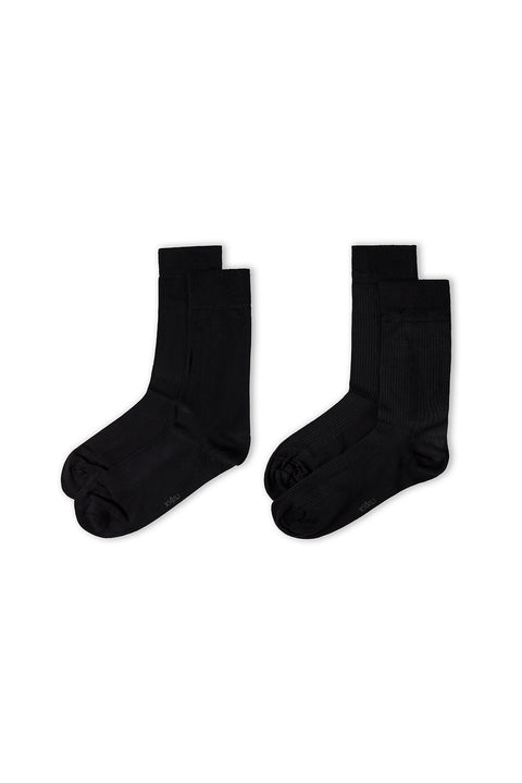 Dark Navy Blue 2-Pack Patterned Socks