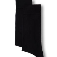 Siyah 2'li Pamuklu Likralı Esnek Desenli İnce Çorap Seti