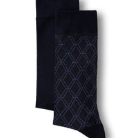 İndigo 2'li Pamuklu Likralı Esnek Desenli İnce Çorap Seti