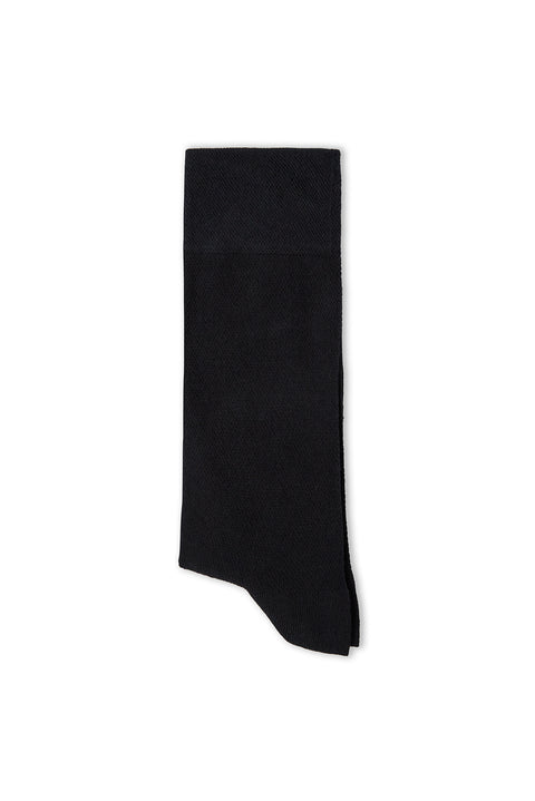 Black Single Patterned Socks