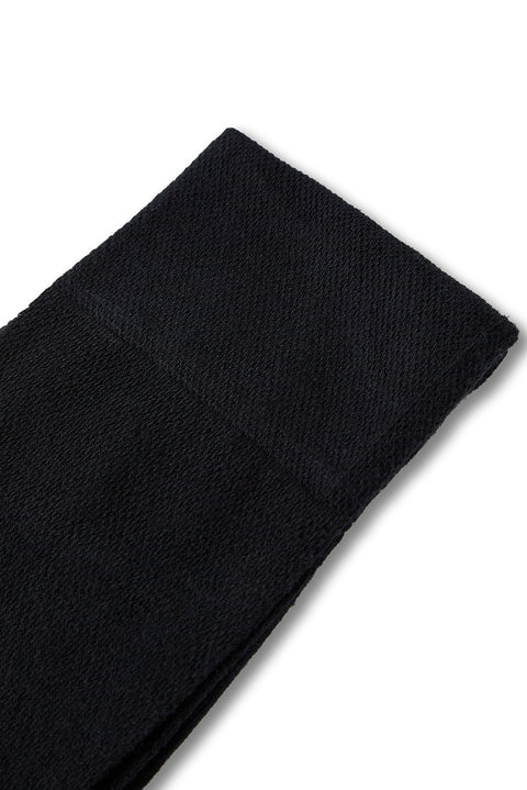 Black Single Patterned Socks
