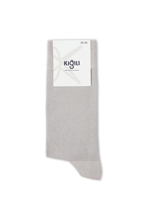 Medium Grey Single Patterned Socks