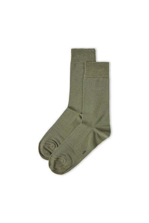 Medium Khaki Single Patterned Socks