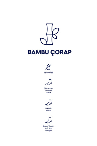  Siyah 2'li İnce Bambu Karışımlı Desenli Çorap Seti