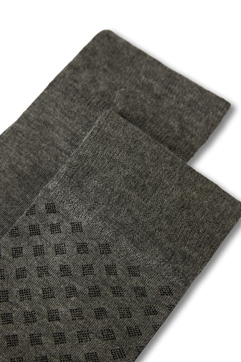 Medium Gray 2-Pack Patterned Socks