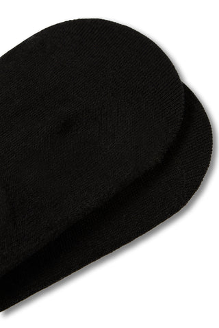  Siyah 2'li Pamuklu Likralı Esnek Loafer Çorap Seti