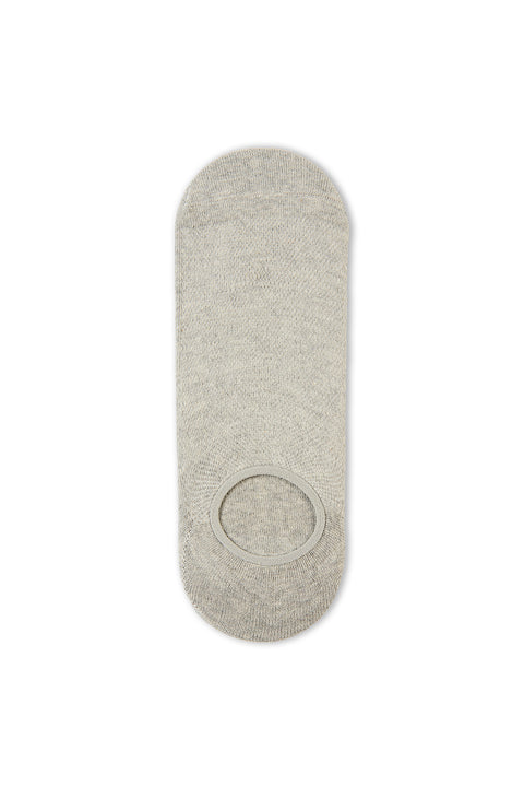 Light Gray Melange 2-Pack Cotton Lycra Stretch Loafer Socks Set