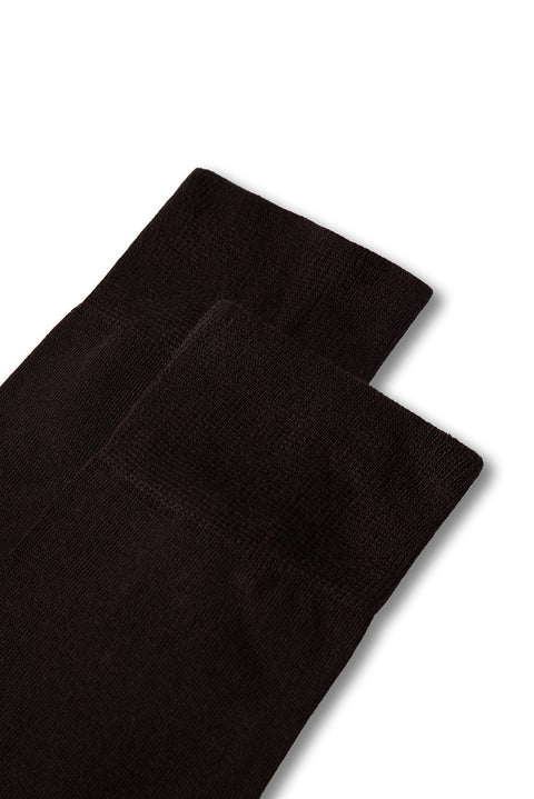 Dark Brown 2-Pack Modal Plain Socks