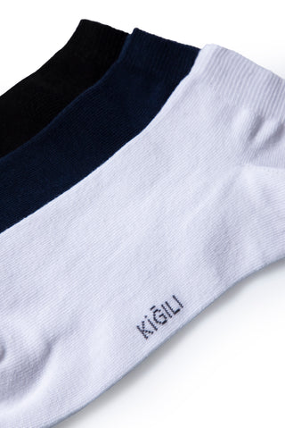  Çok Renkli 3'lü Pamuklu Esnek Spor Çorap Seti