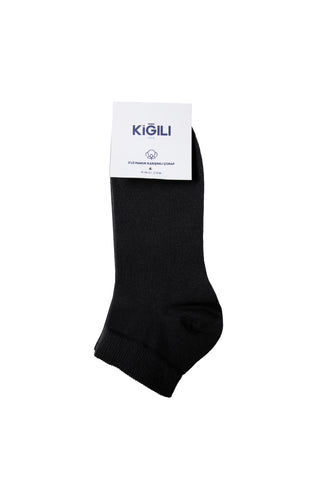  Siyah 3'lü Pamuklu Esnek Spor Çorap Seti