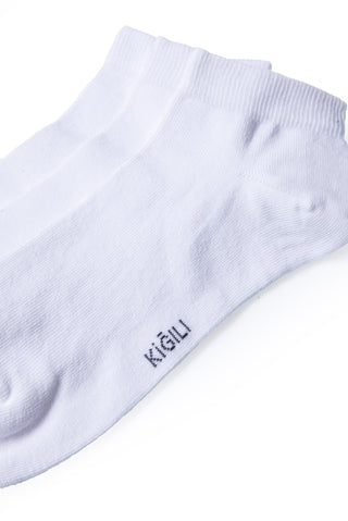  Beyaz 3'lü Pamuklu Esnek Spor Çorap Seti