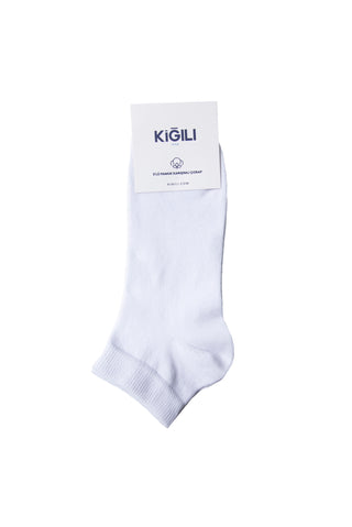  Beyaz 3'lü Pamuklu Esnek Spor Çorap Seti