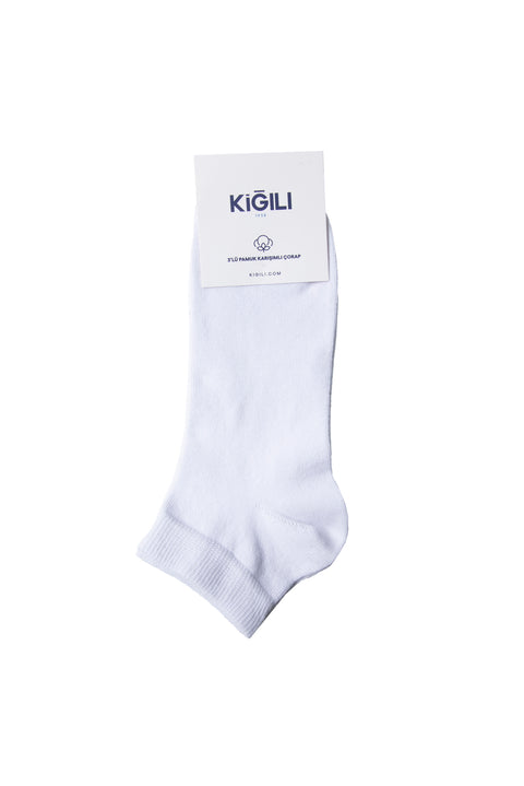 White 3-Pack Cotton Flexible Sports Socks Set